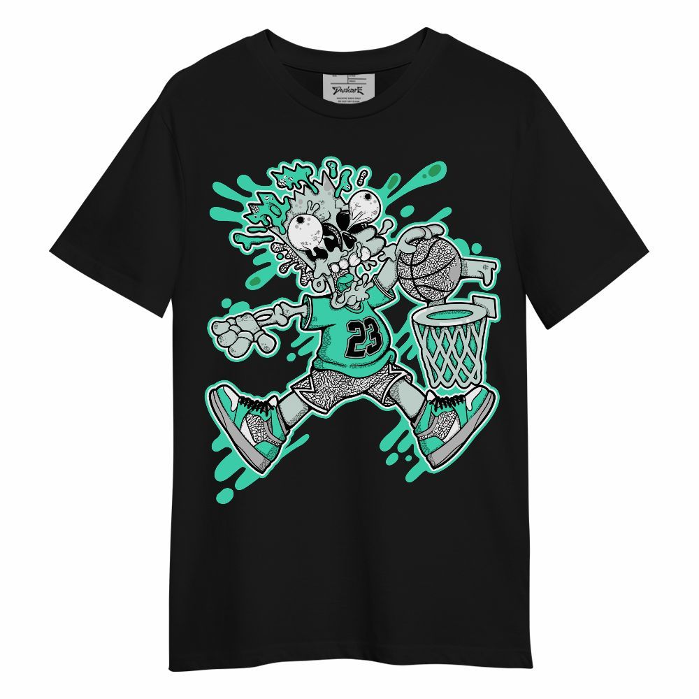 Shirt To Match Black Green Glow 3s - 85's Dunks Graphic Unisex Shirt