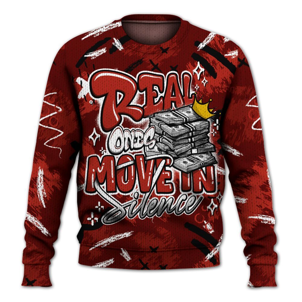 Knitted Sweater To Match SP Firewood Orange 4s - Real Ones Move In Streetwear