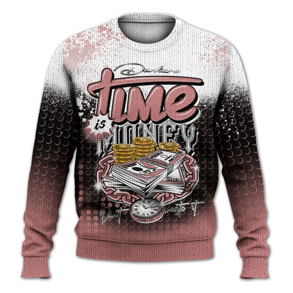 Knitted Sweater To Match Low OG Rust Pink 1s - Halftone Time Is Money