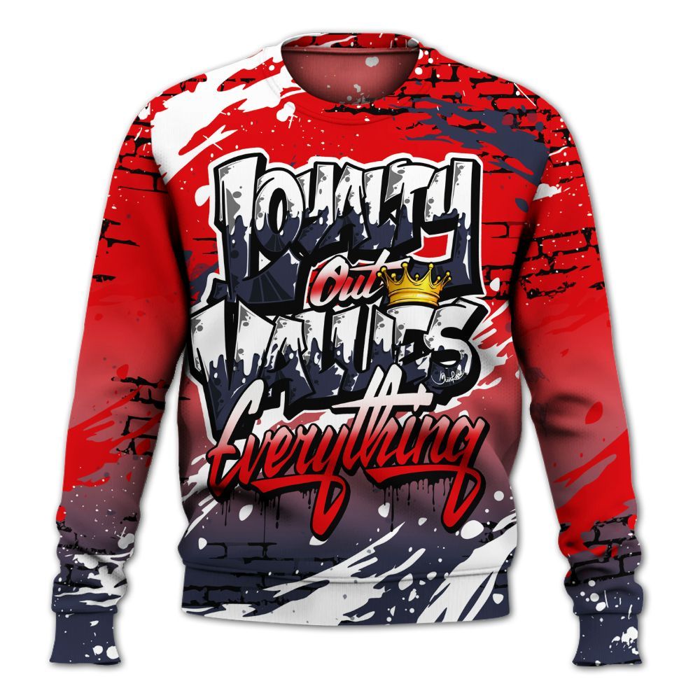 Sweatshirt To Match Low OG Howard Bison 1s - Values Of Loyalty Drip All Over Print