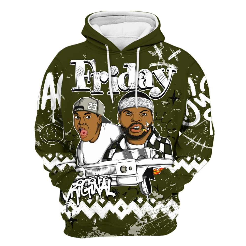 Hoodie To Match Dunk Low Pale Ivory Cargo Khaki - Friday Sneaker Crayon All Over Print