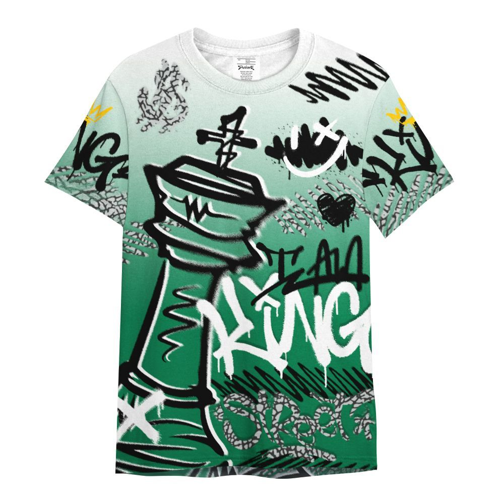 Shirt To Match Pine Green 3s - Street King Chess Streetwear All Over Print