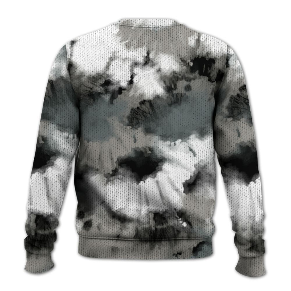 Knitted Sweater To Match Cool Grey 9s - Tie Dye FK Around Find Out