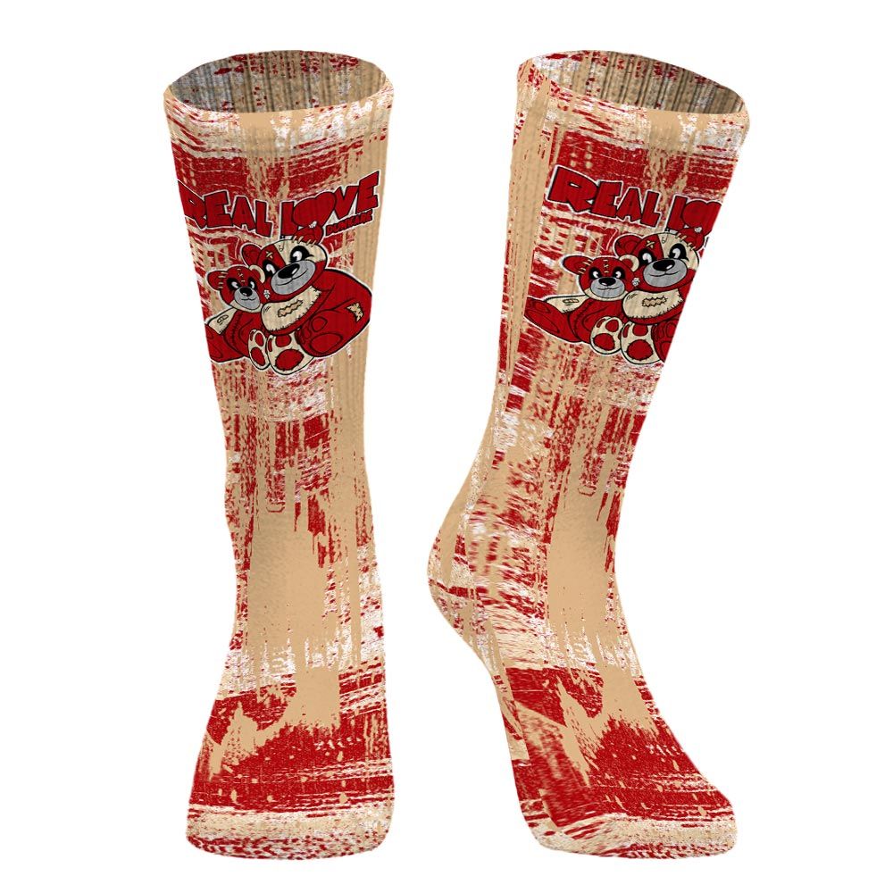 Sock To Match Dunk Low Strawberry Waffle - Sincere Fondness Bear Graphic Unisex