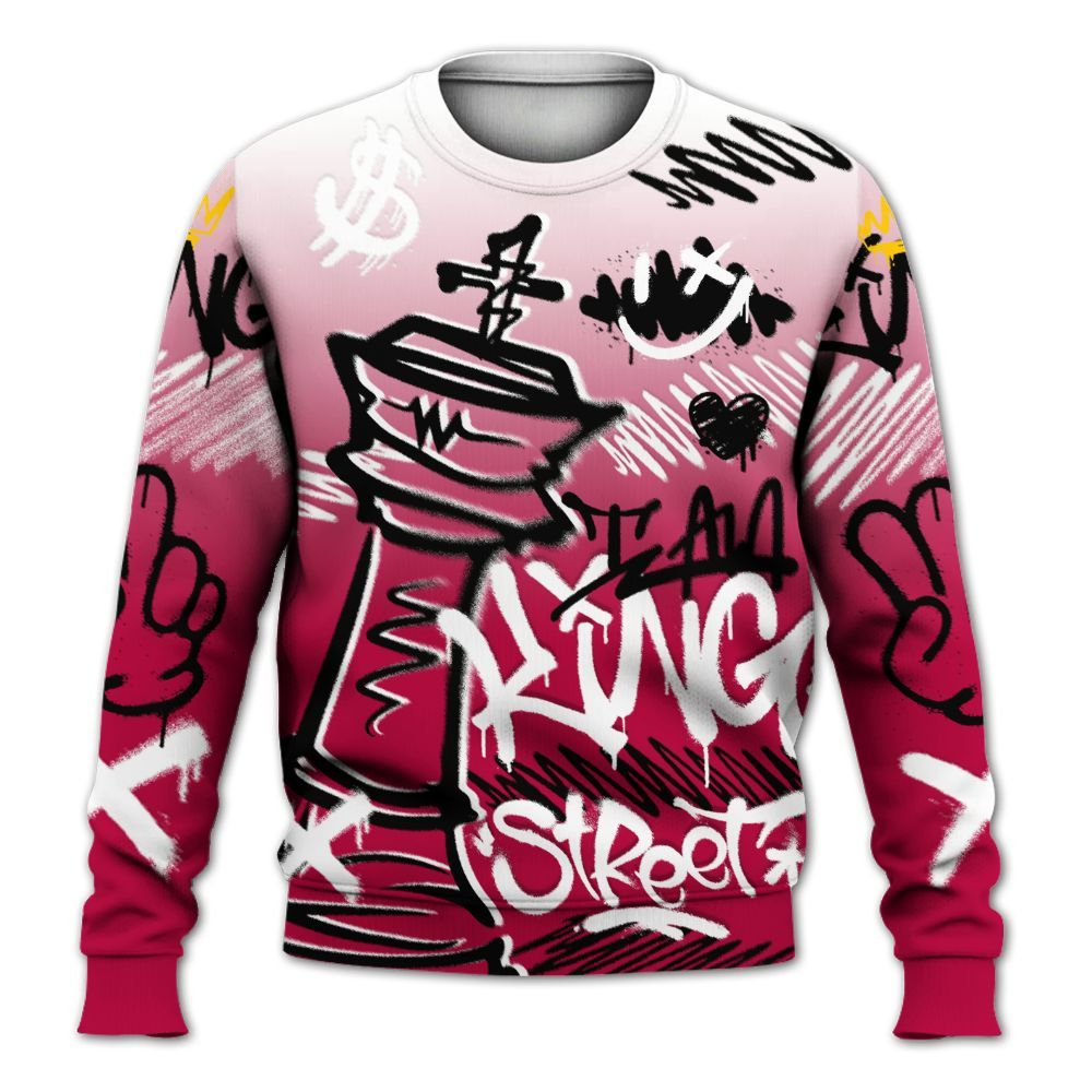 Sweatshirt To Match Retro Chicago 2s - Street King Chess Streetwear All Over Print