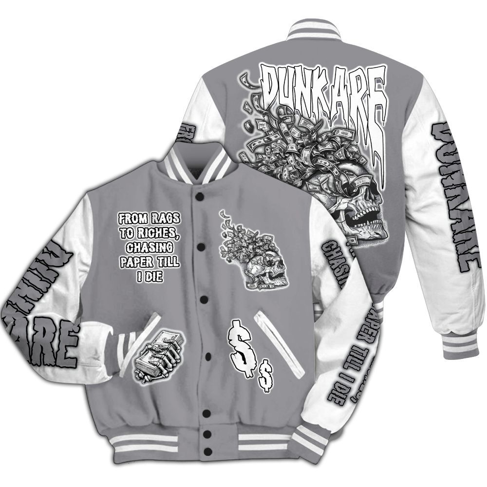 Varsity Jacket To Match Low Cement Grey 11s - From Rags To Riches All Over Print