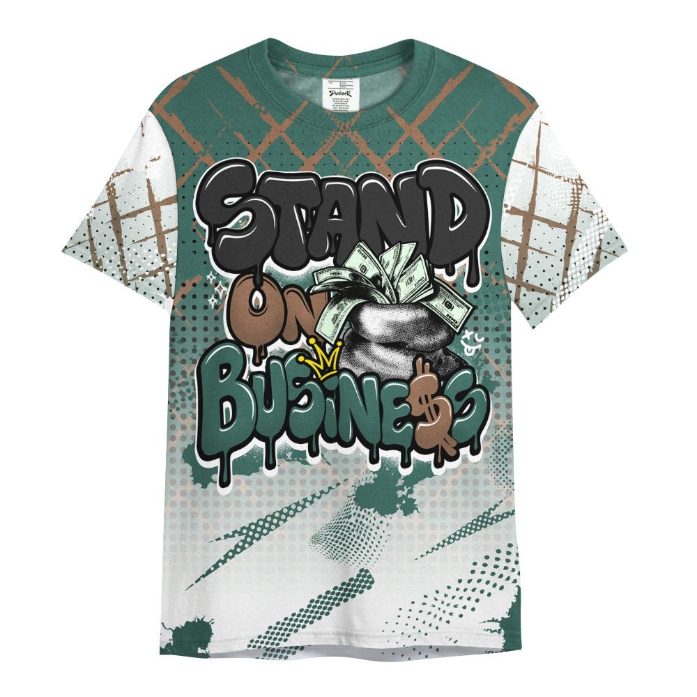 Shirt To Match Low OG Oxidized Green 1s - Halftone Stand Business Dripping All Over Print