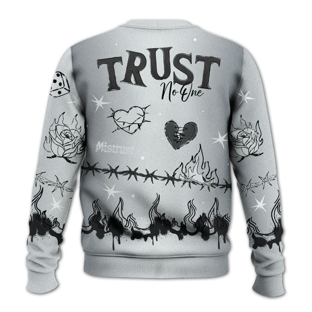 Sweatshirt To Match Cap And Gown 6s - Trust No One Snake-Bite Doodle Crayon All Over Print