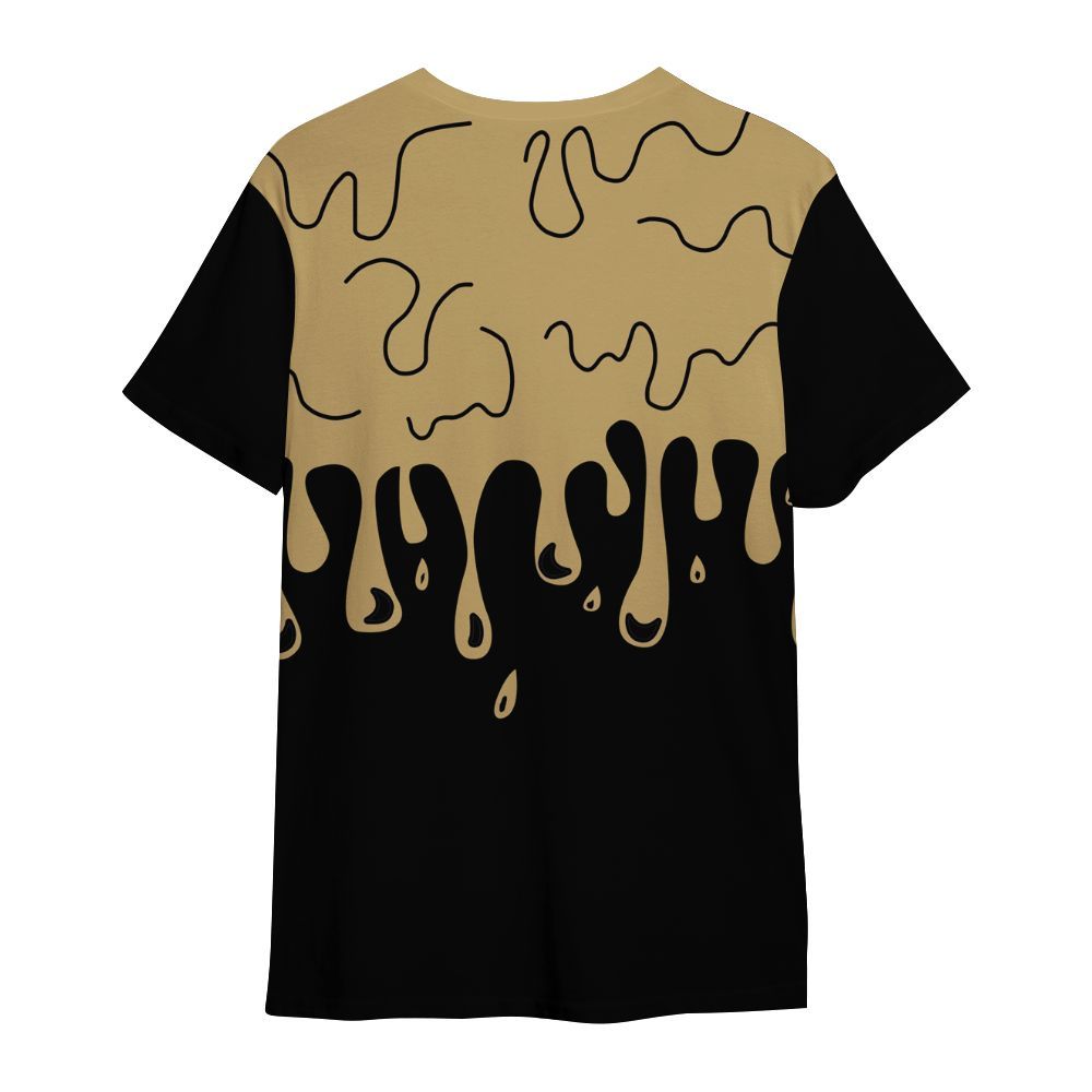 Shirt To Match High OG Black Metallic Gold 1s - Snake Trust No One Drip All Over Print