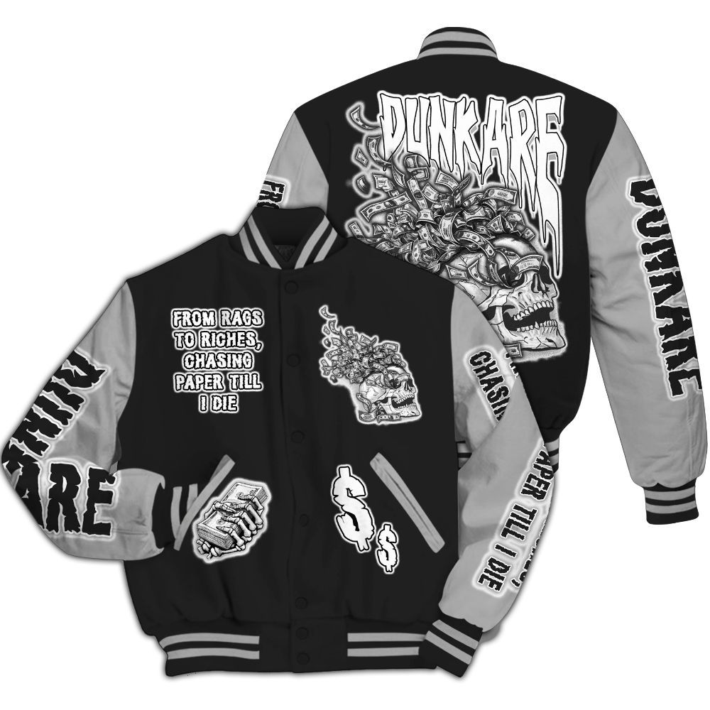 Varsity Jacket To Match NOCTA Black 2s - From Rags To Riches All Over Print