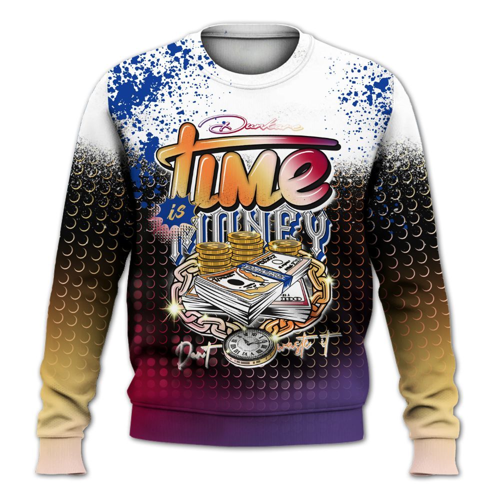 Sweatshirt To Match Air Griffey Max Los Angeles 1s - Halftone Time Is Money All Over Print