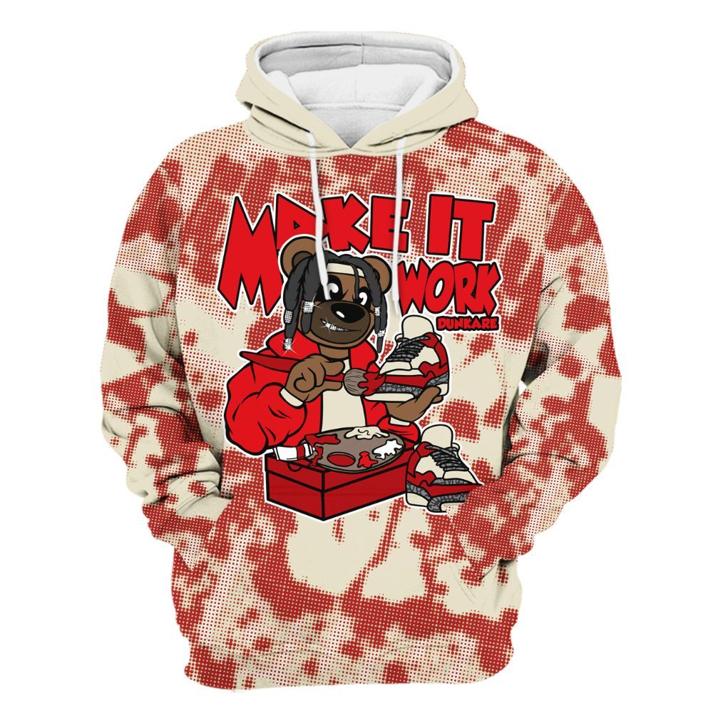 Hoodie To Match Cement Grey 3s - Pull It Off Bear Street All Over Print