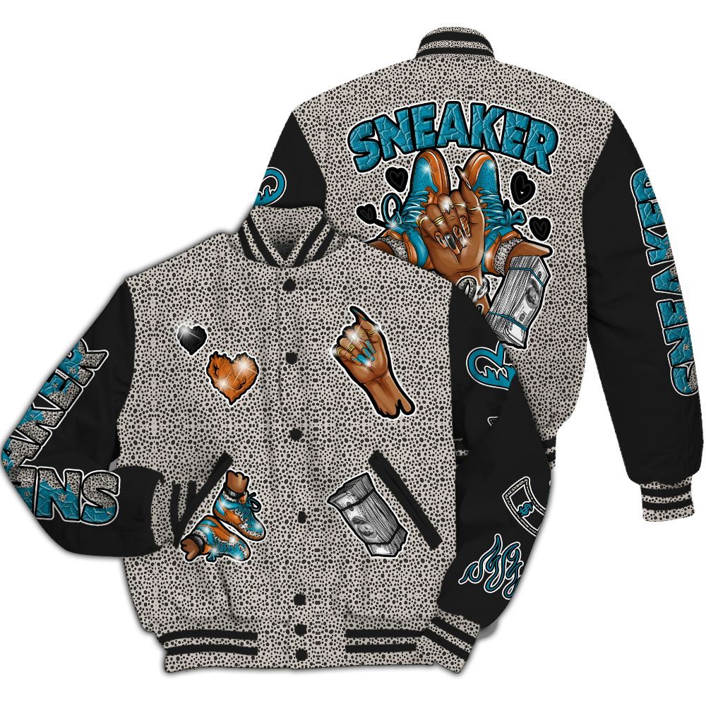 Varsity Jacket To Match SB Dunk Low Safari Olympic - Sneakerz Girlz All Over Print