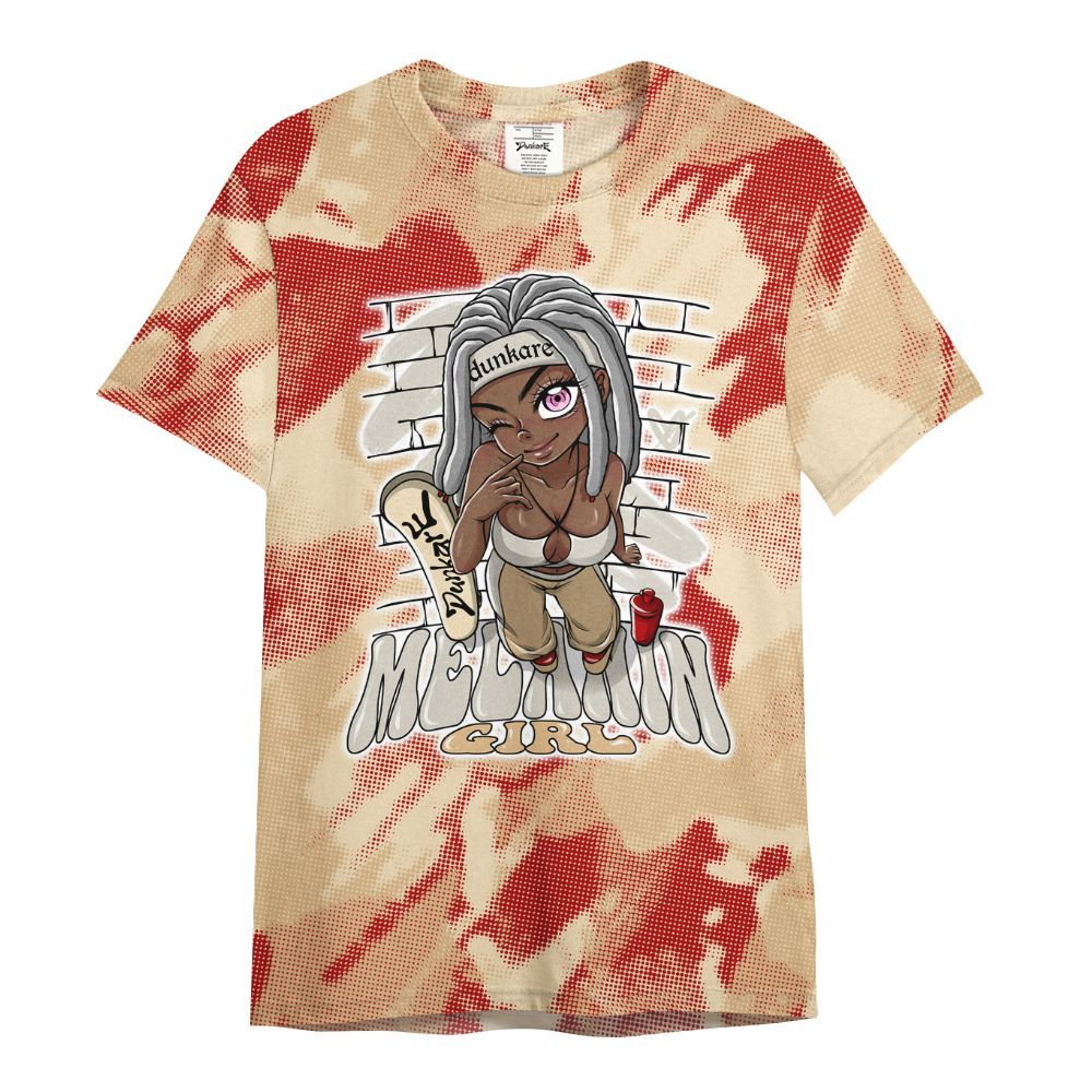 Shirt To Match Dunk Low Strawberry Waffle - MelaninGirl Abstract Halftone All Over Print