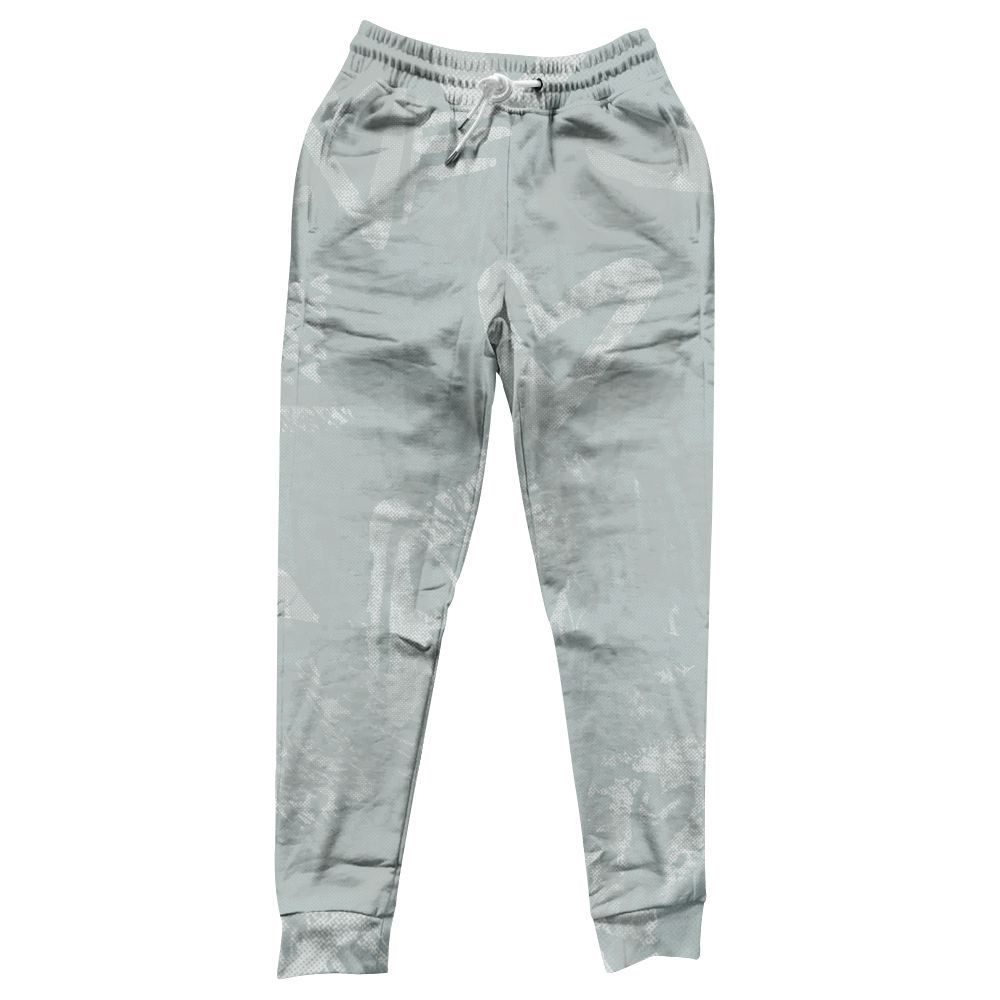 Sweatpant To Match Black Wolf Grey 12s - Heart Grunge All Over Print