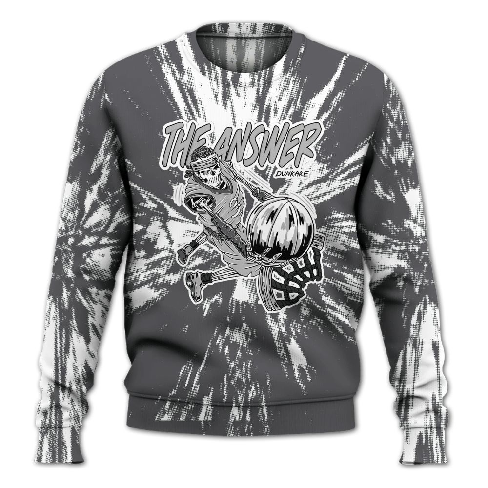 Sweatshirt To Match White Thunder 4s - The Answer Skeleton Luxury All Over Print