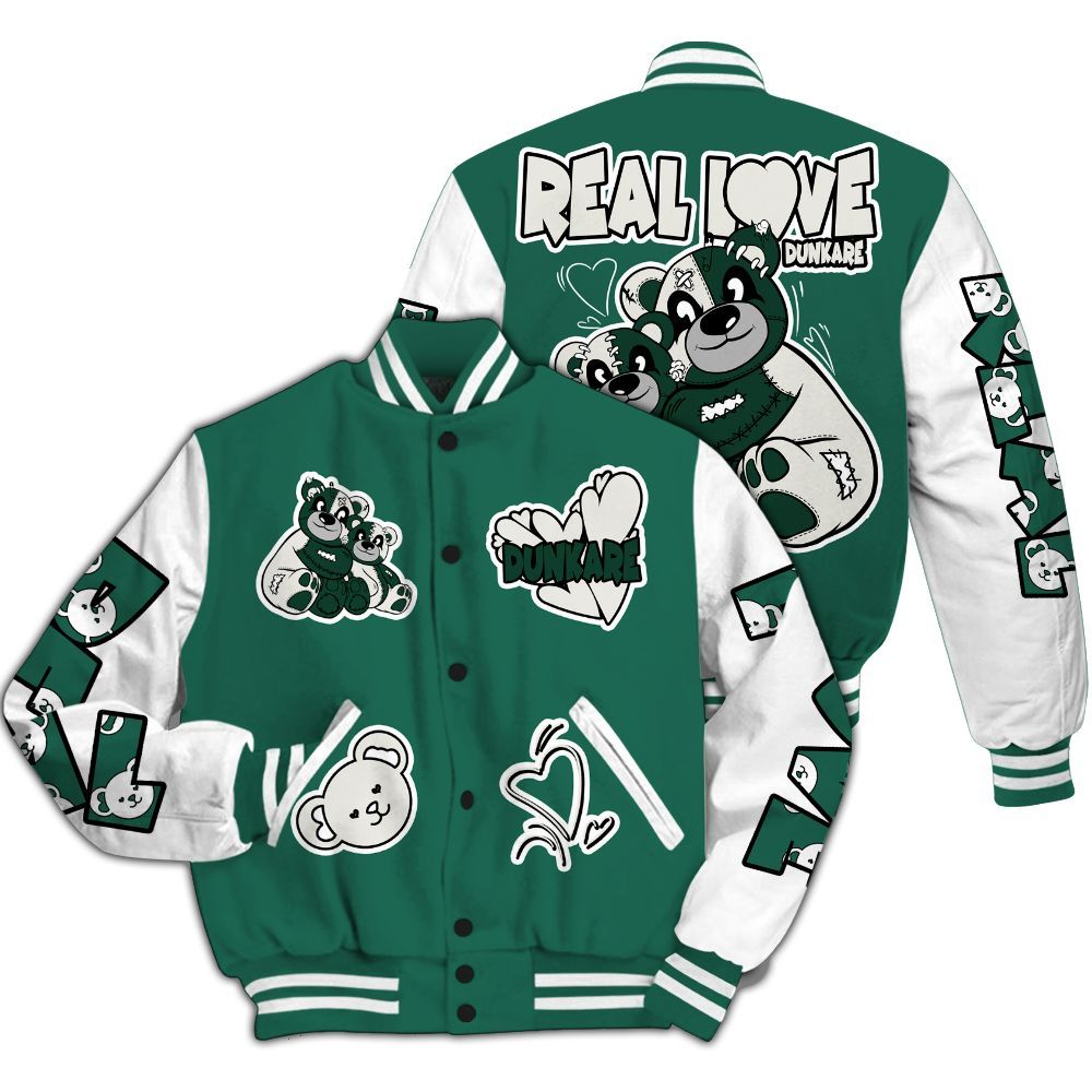 Varsity Jacket To Match Oxidized Green 4s - Sincere Fondness Bear All Over Print