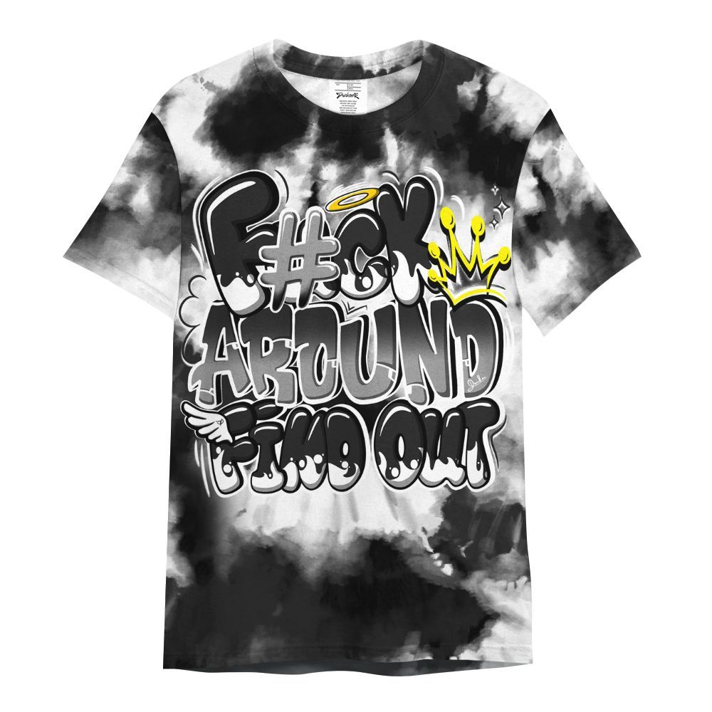 Shirt To Match Black Cat NET 4s - Tie Dye FK Around Find Out All Over Print