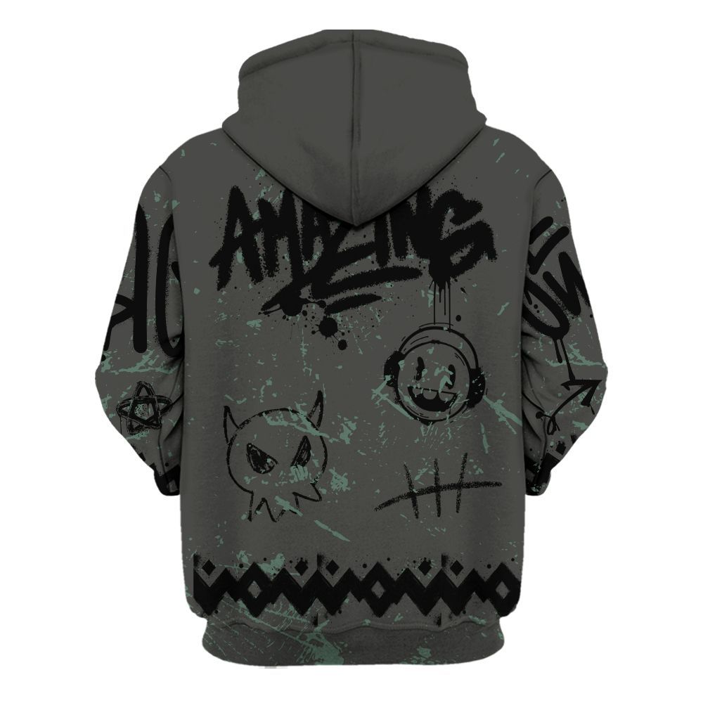 Hoodie To Match Dunk Low Skateboards Black - Friday Sneaker Crayon All Over Print