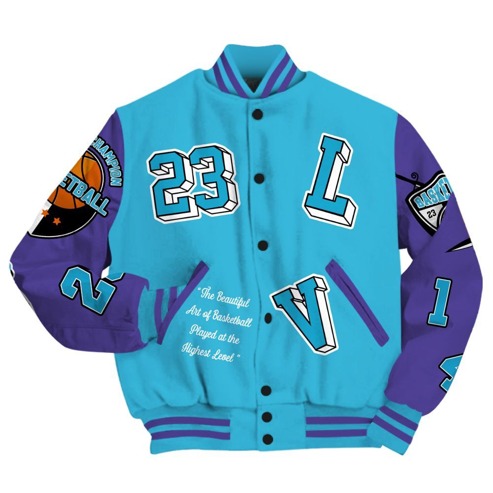 Varsity Jacket To Match Retro Aqua 6s - The GOAT Got Em Streetwear All Over Print