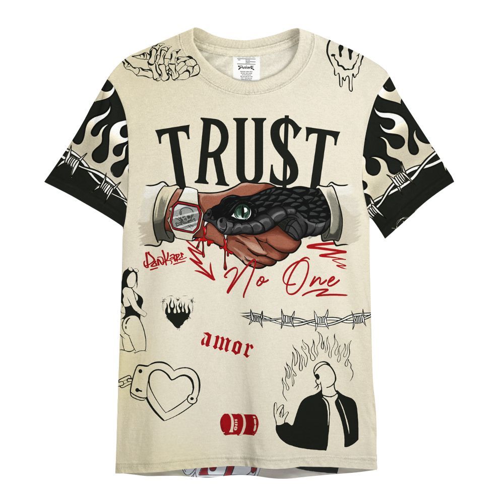 Shirt To Match Retro Low OG Nitro 1s - Snake Trust No One All Over Print