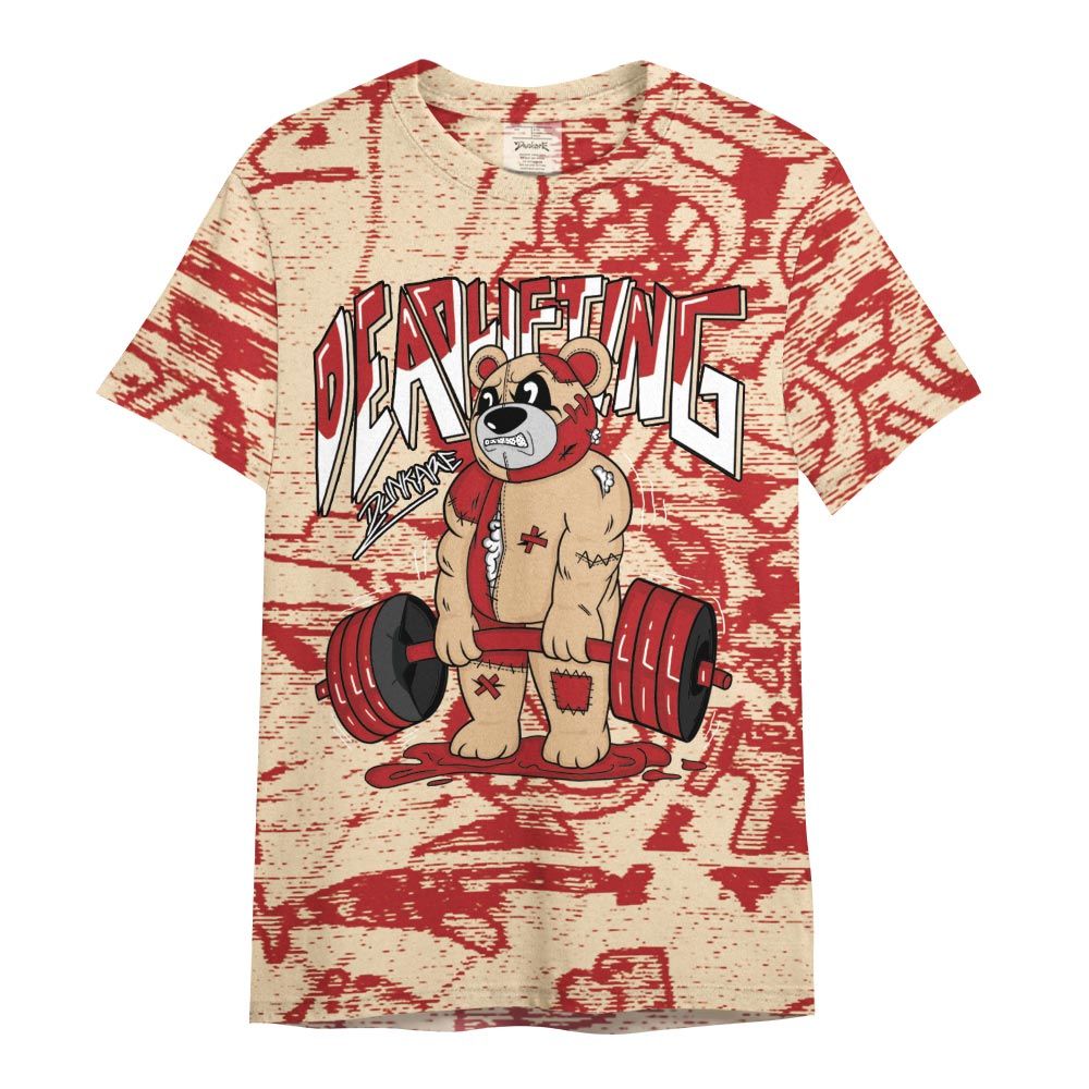 Shirt To Match Dunk Low Strawberry Waffle - Deadlifting Bear Avant-garde Shirt Unisex