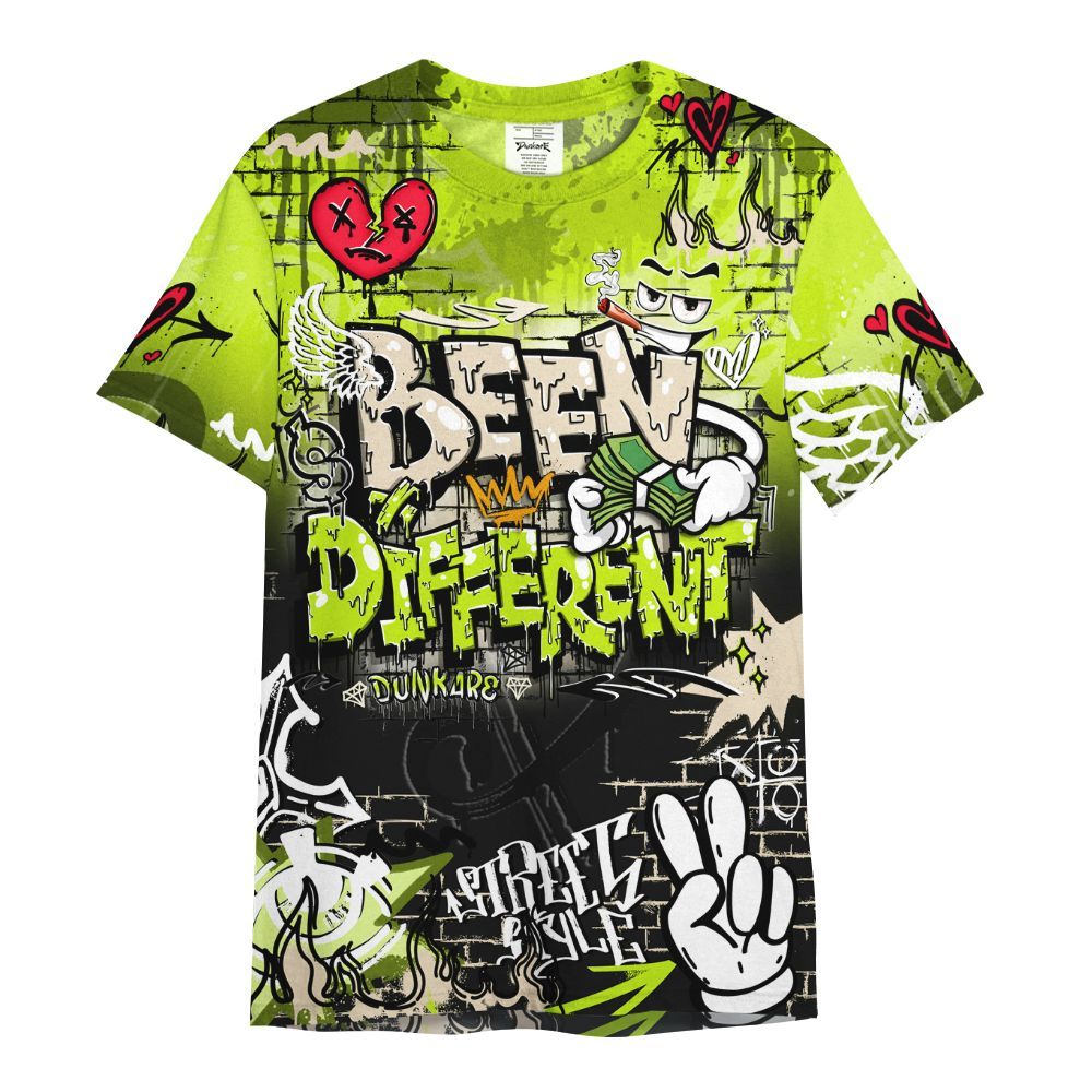 Shirt To Match GS Black Barely Volt 11s - Been Dif2erent Drip Graffiti All Over Print