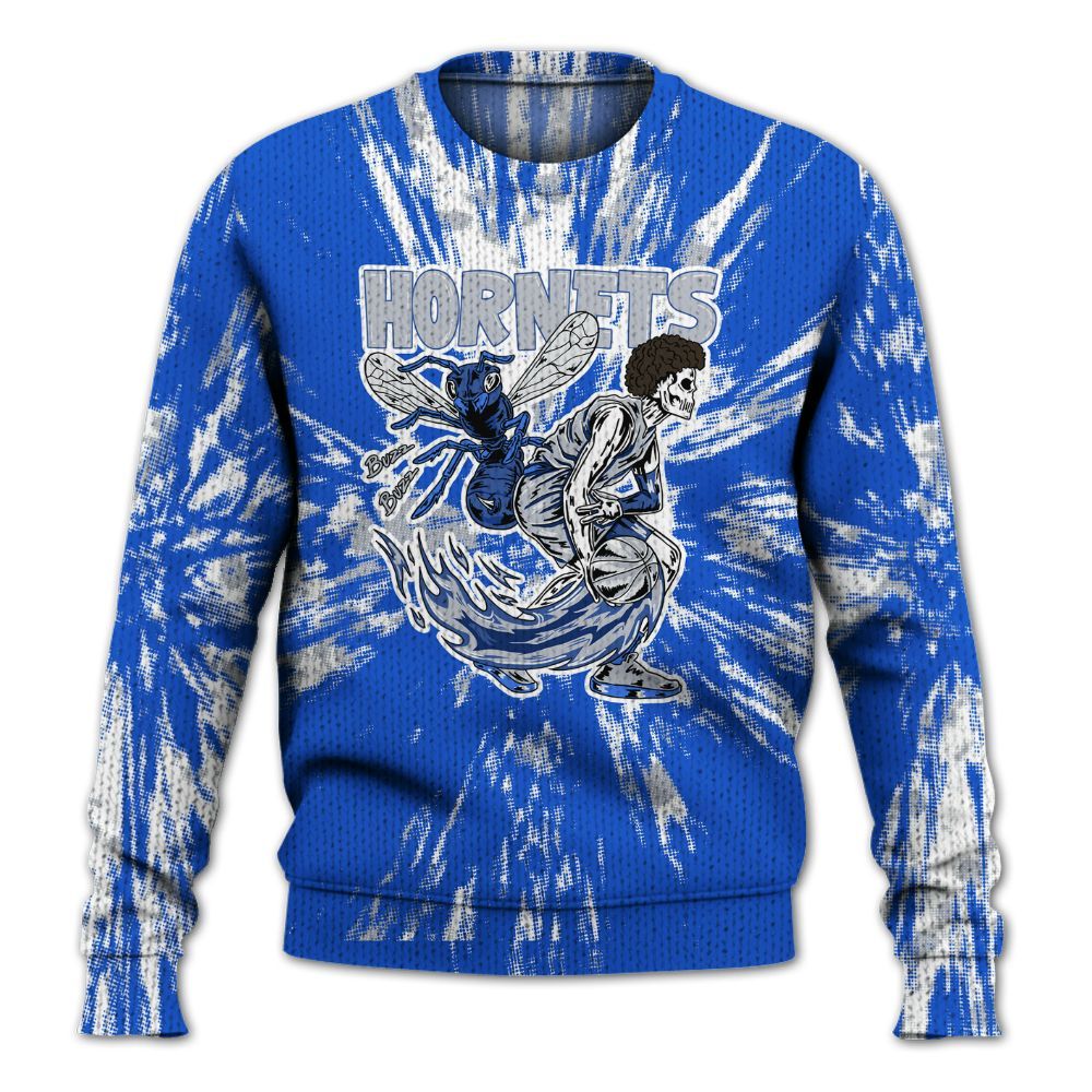 Knitted Sweater To Match Air Foamposite One Royal - Hornets Skeleton Luxury