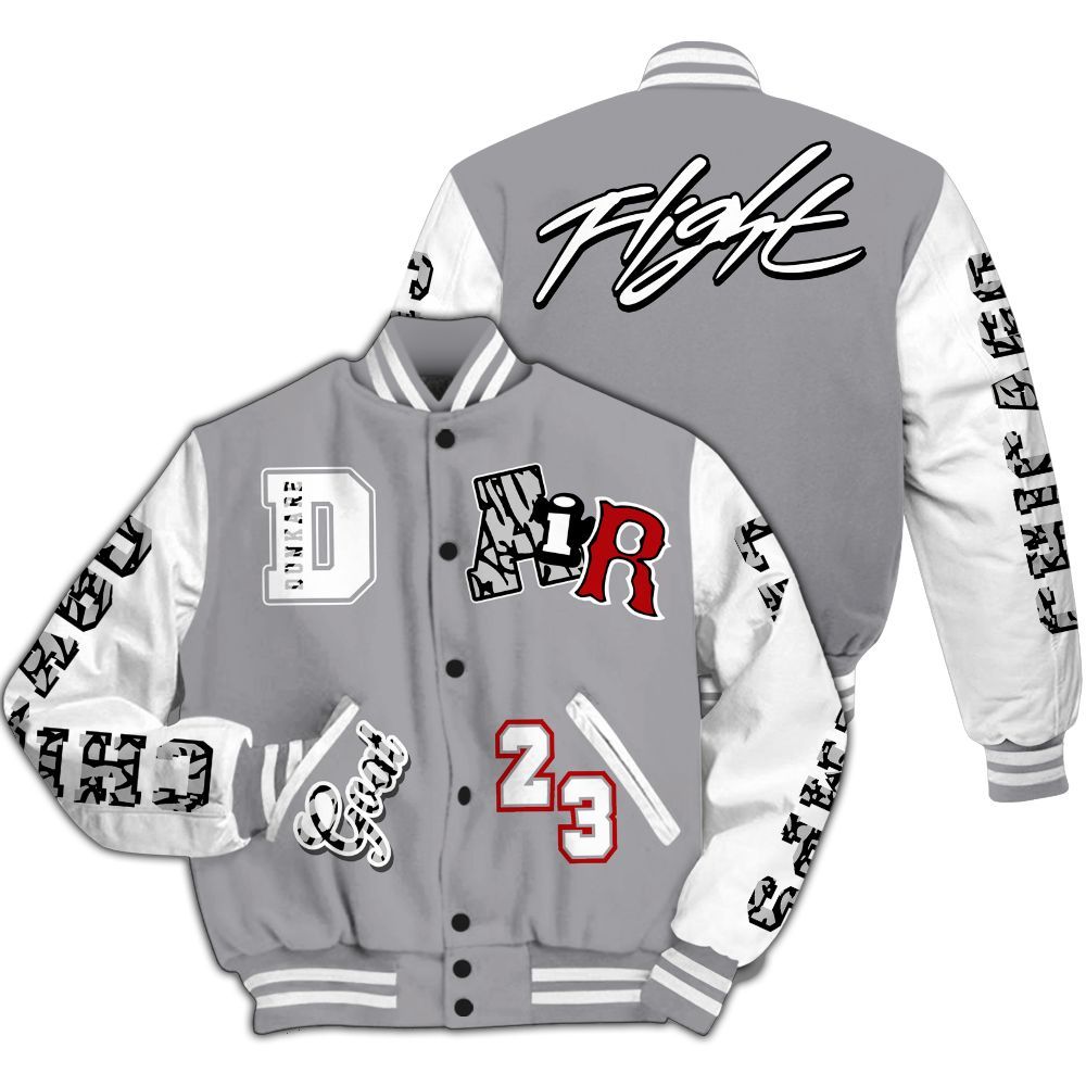 Varsity Jacket To Match Cement Grey 3s - AIR Number 23 GOAT All Over Print