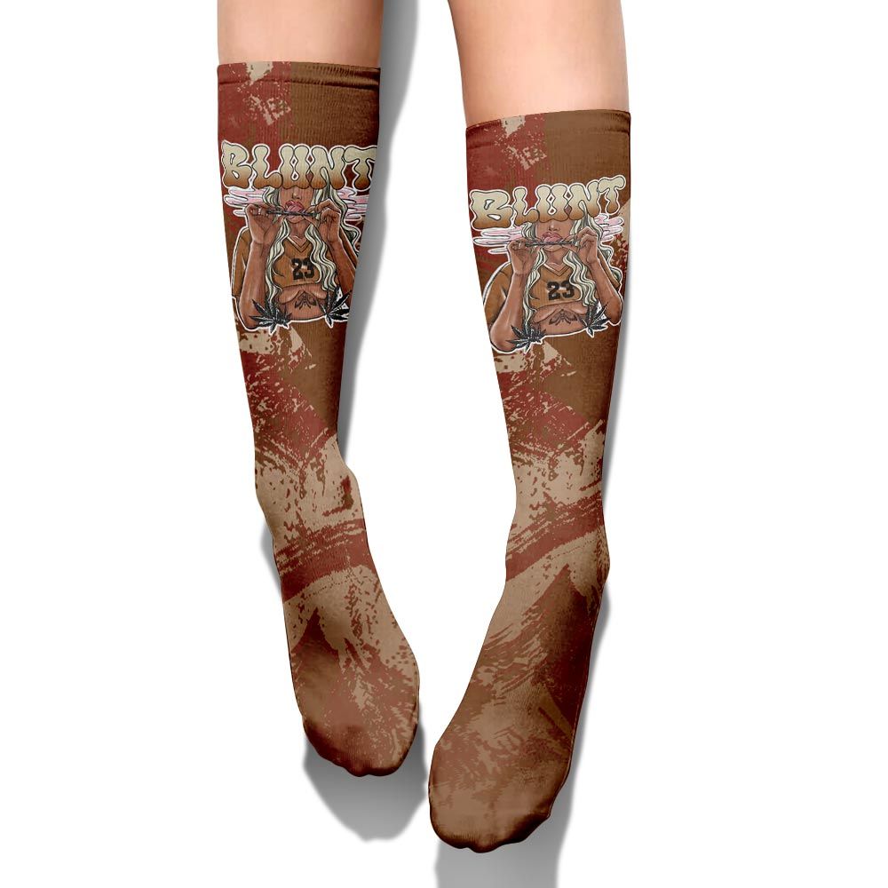 Sock To Match Archaeo Brown 5s - Bluntz Unique Circle Splash