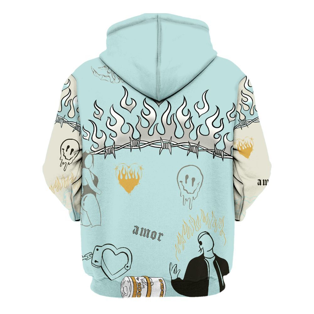 Hoodie To Match Pure Platinum 4s - Snake Trust No One All Over Print