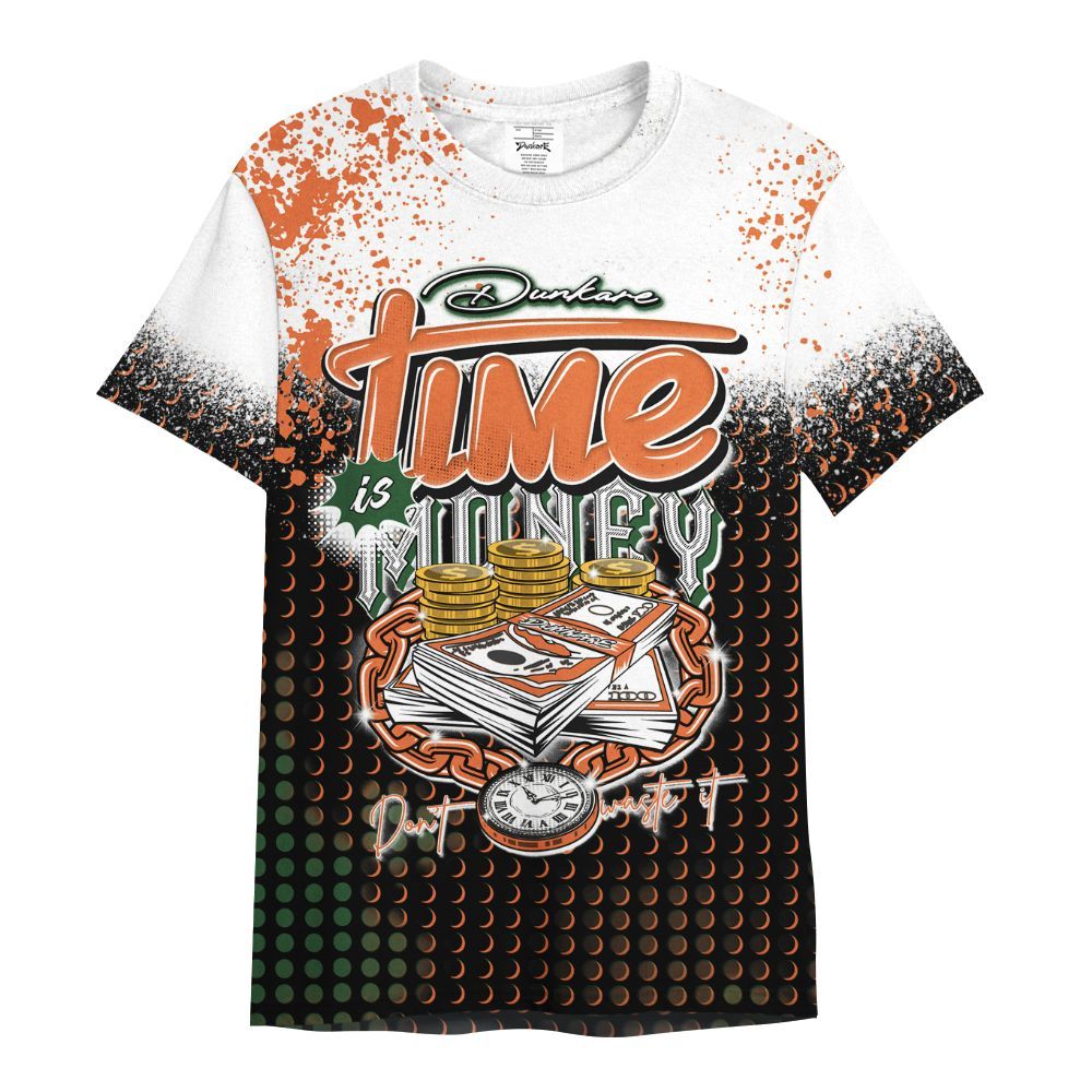 Shirt To Match Low Miami 5s - Halftone Time Is Money All Over Print