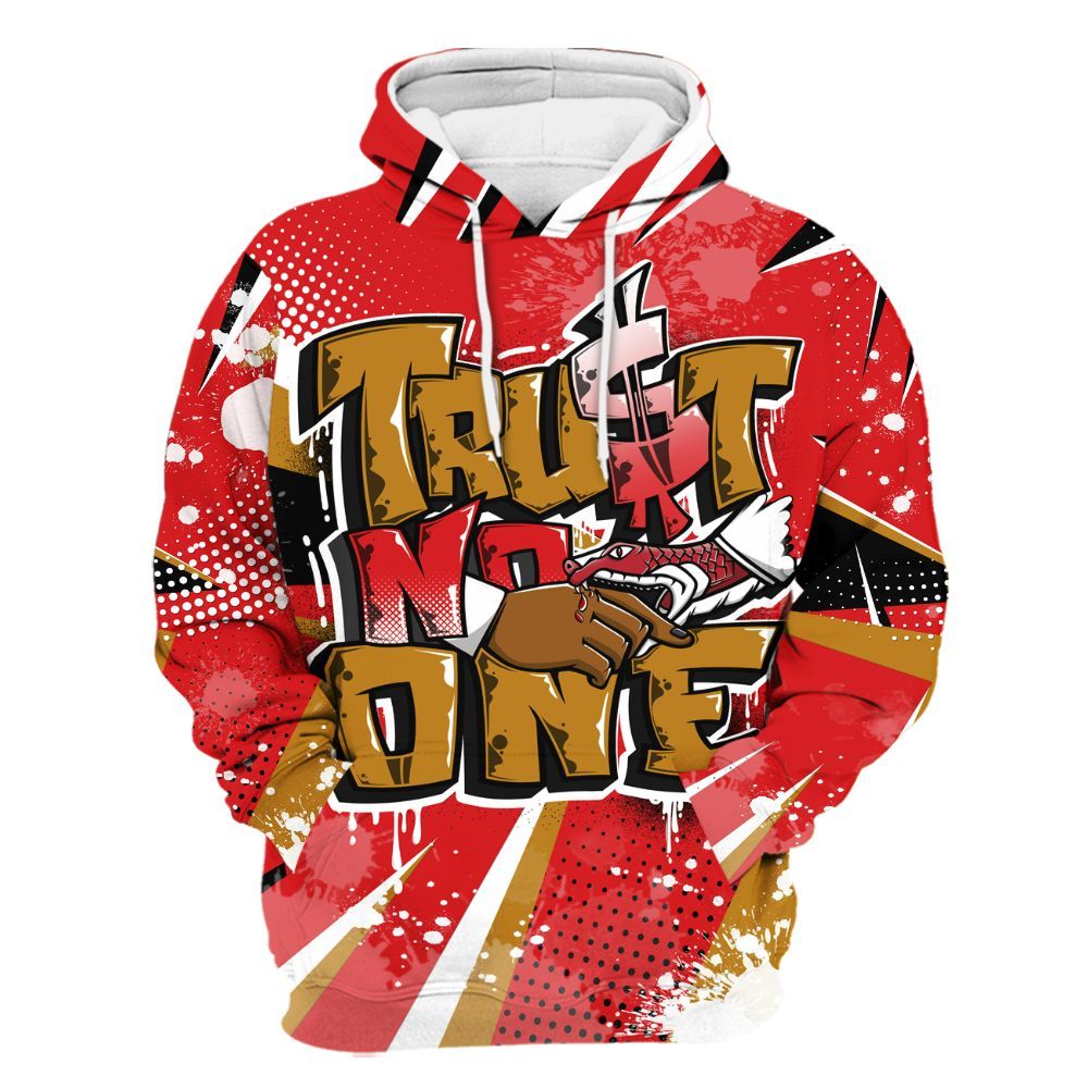 Hoodie To Match Scoot Zeros Retro Portland - Poly Trust No One Dripping All Over Print