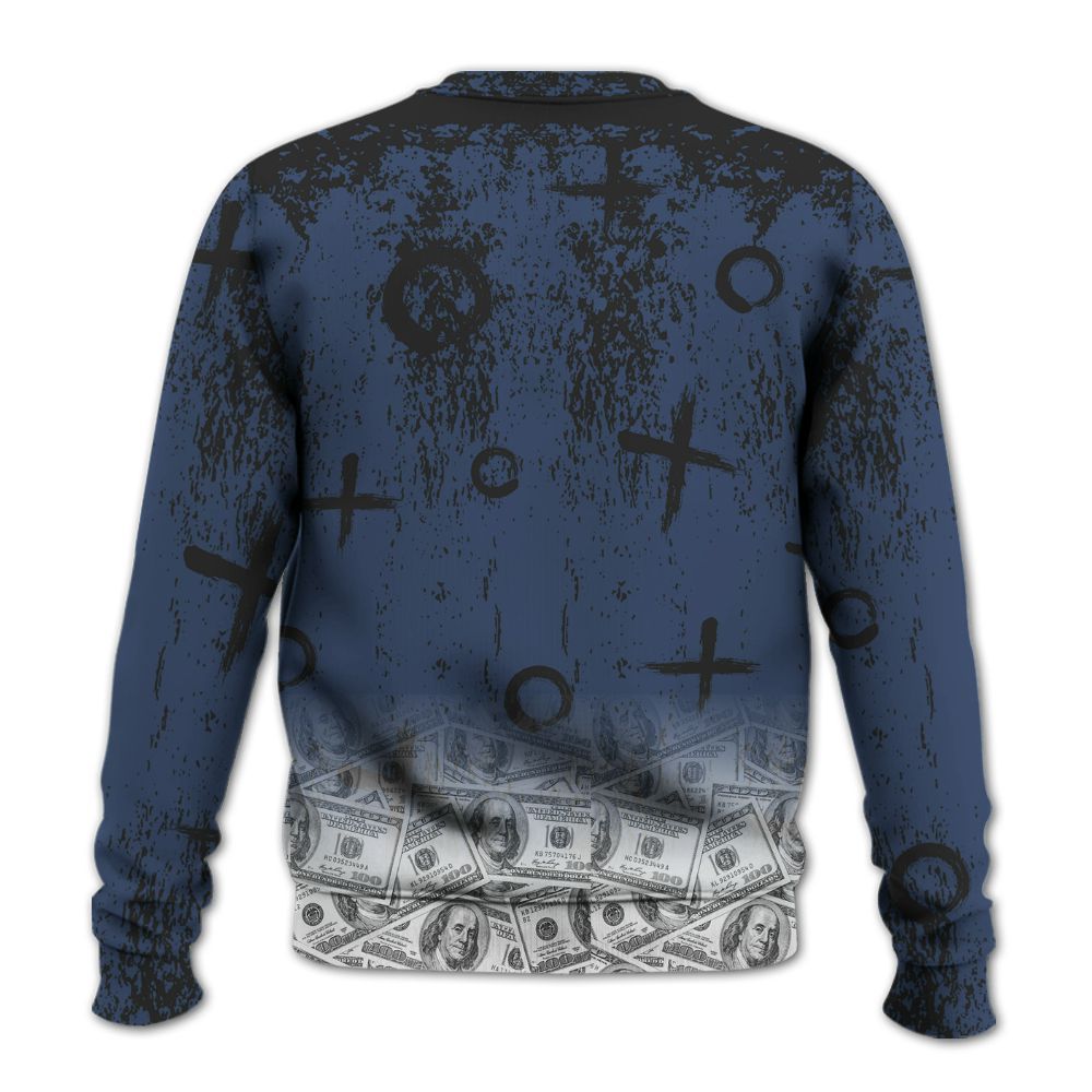 Sweatshirt To Match Diffused Blue 3s - Selfmade Unique Grunge All Over Print