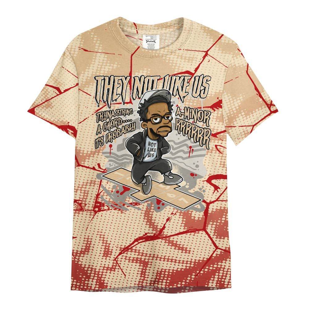 Shirt To Match Dunk Low Strawberry Waffle - Hopscotch Dislike Us Graphic Crack All Over Print