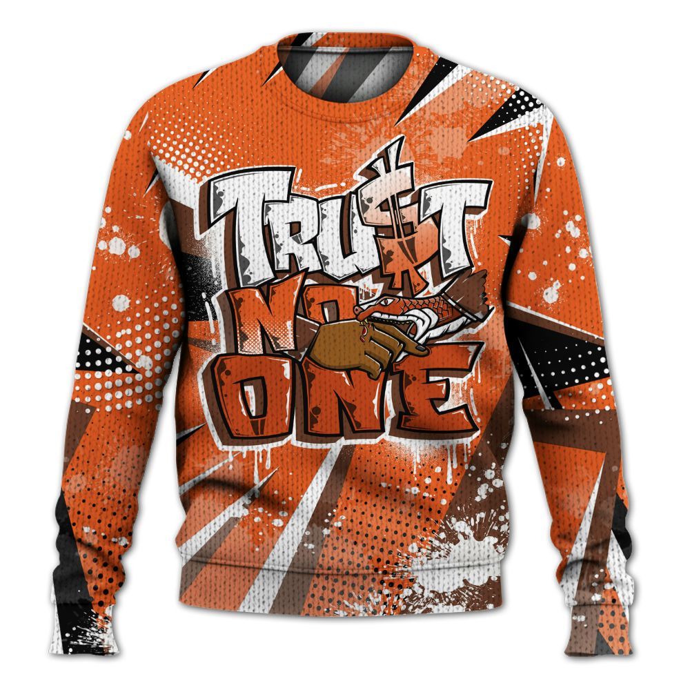 Knitted Sweater To Match High OG Starfish 1s - Poly Trust No One Dripping