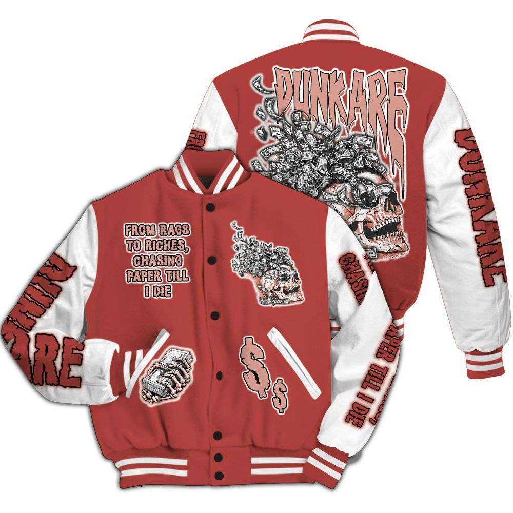 Varsity Jacket To Match Dune Red 13s - From Rags To Riches All Over Print