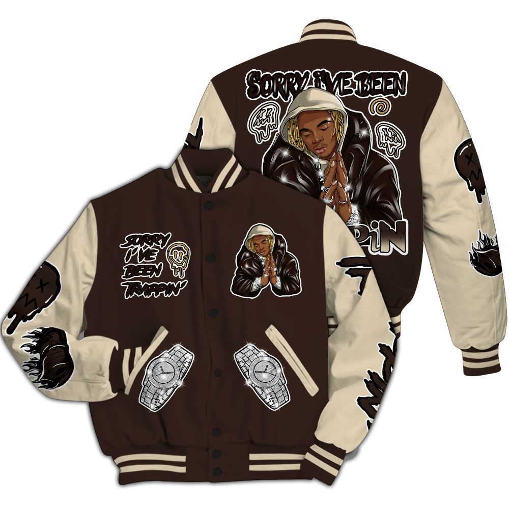Varsity Jacket To Match 2025 Retro Earth 5s - Trappin' Unique All Over Print