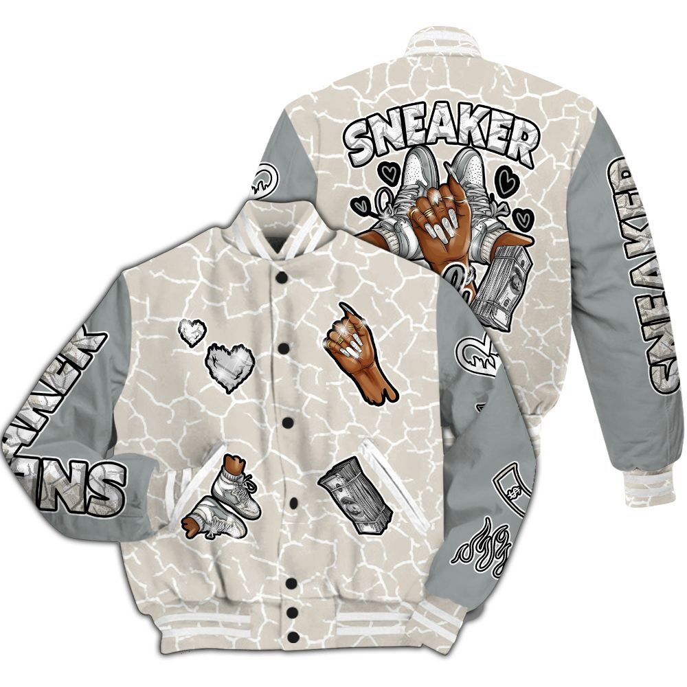 Varsity Jacket To Match Retro Pure Money 3s - Sneakerz Girlz All Over Print