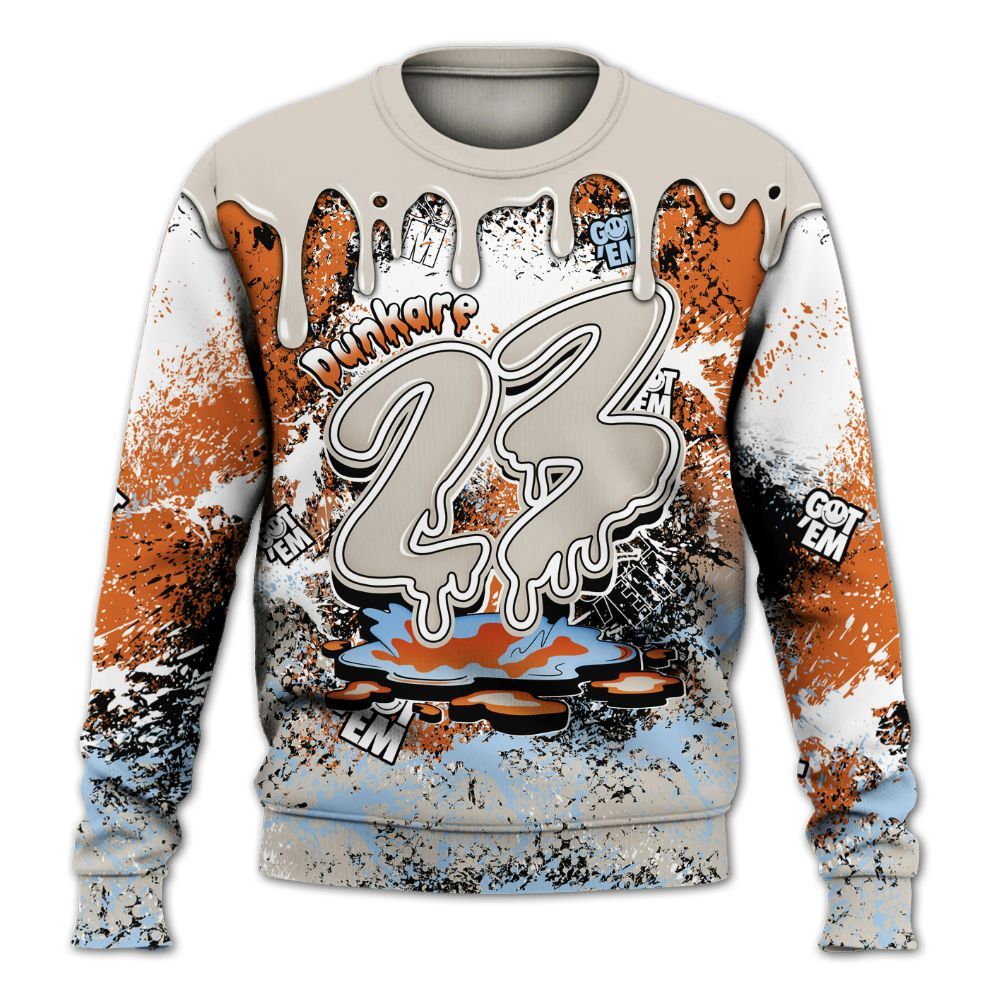 Sweatshirt To Match SE Craft 5s - Dripping 23 Drip All Over Print