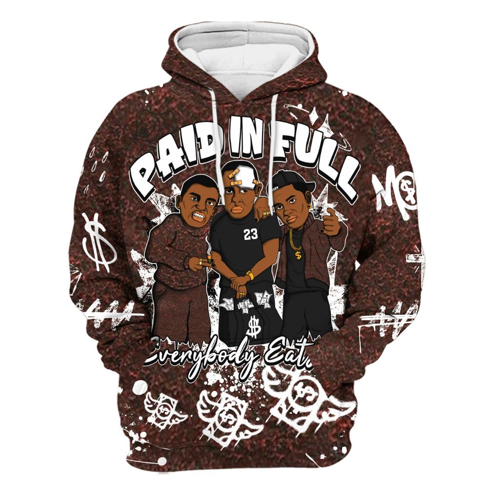 Hoodie To Match Air Force 1 Low Halloween Skull 2024 - Everybody Paid In Full Crayon All Over Print