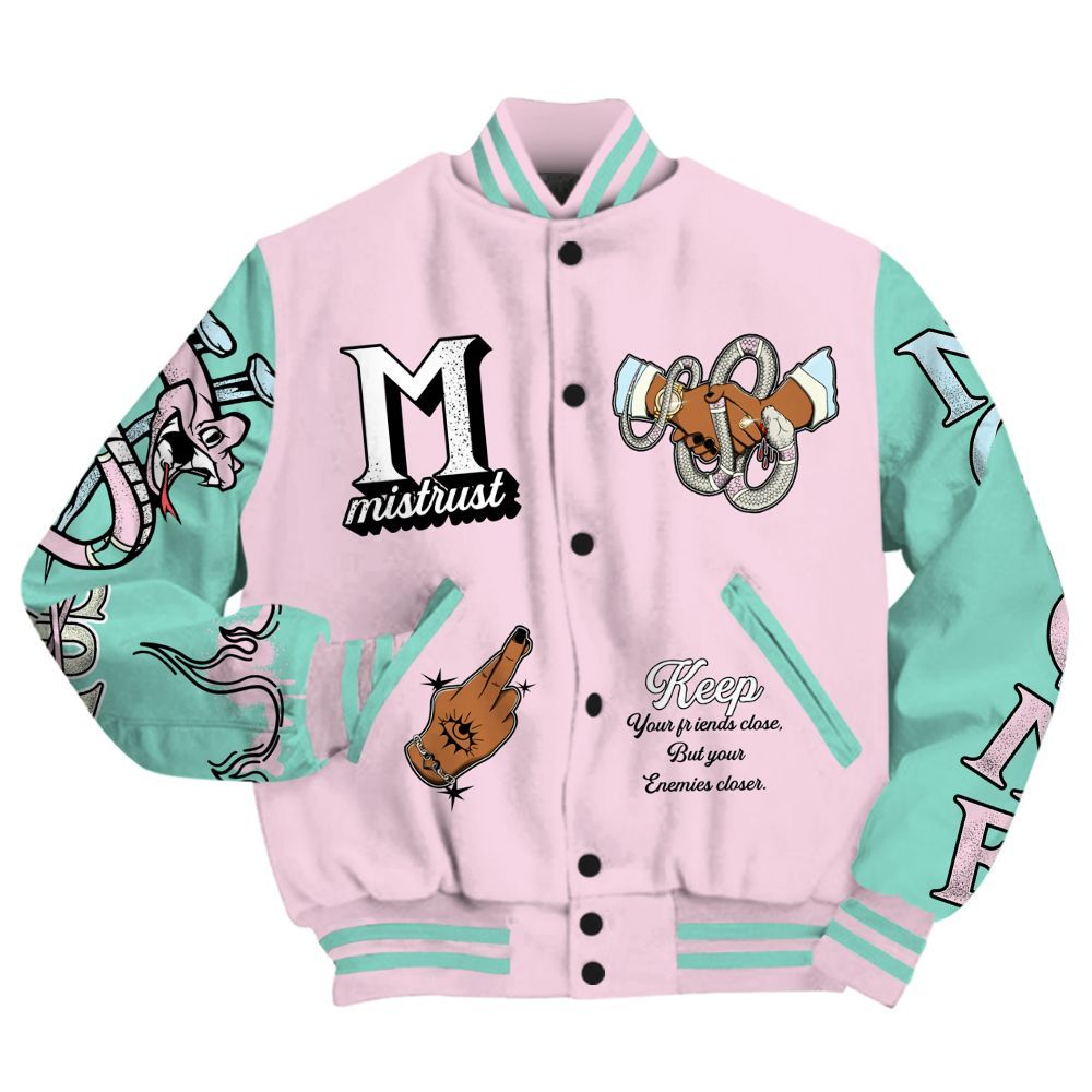 Varsity Jacket To Match Retro Easter 5s - Trust No One Snake-Bite Street Style All Over Print