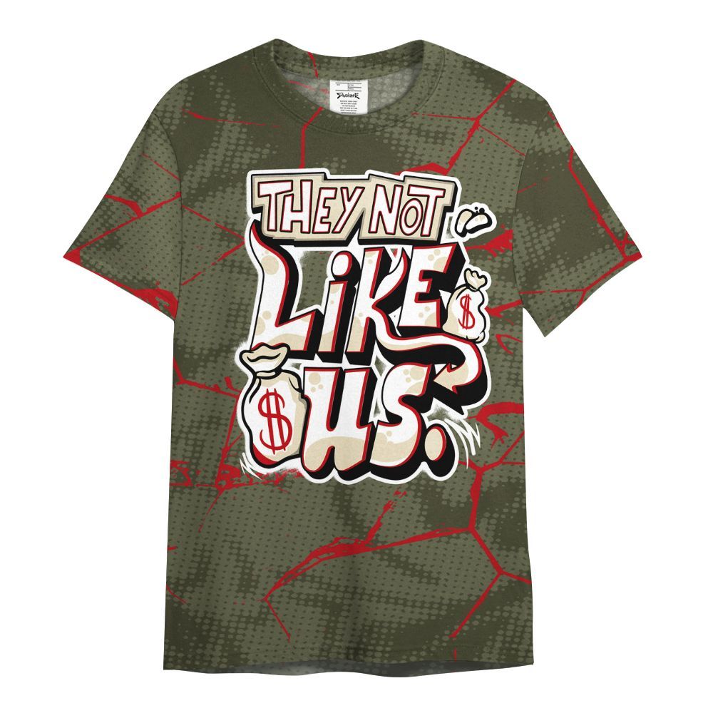 Shirt To Match Low OG Medium Olive 1s - Dislike Us Graphic All Over Print