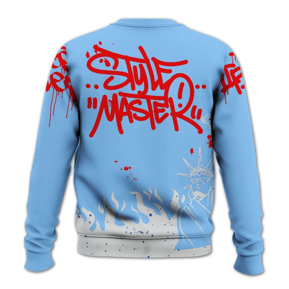 Sweatshirt To Match University Blue 5s - Graphic Fck Around Find Out All Over Print