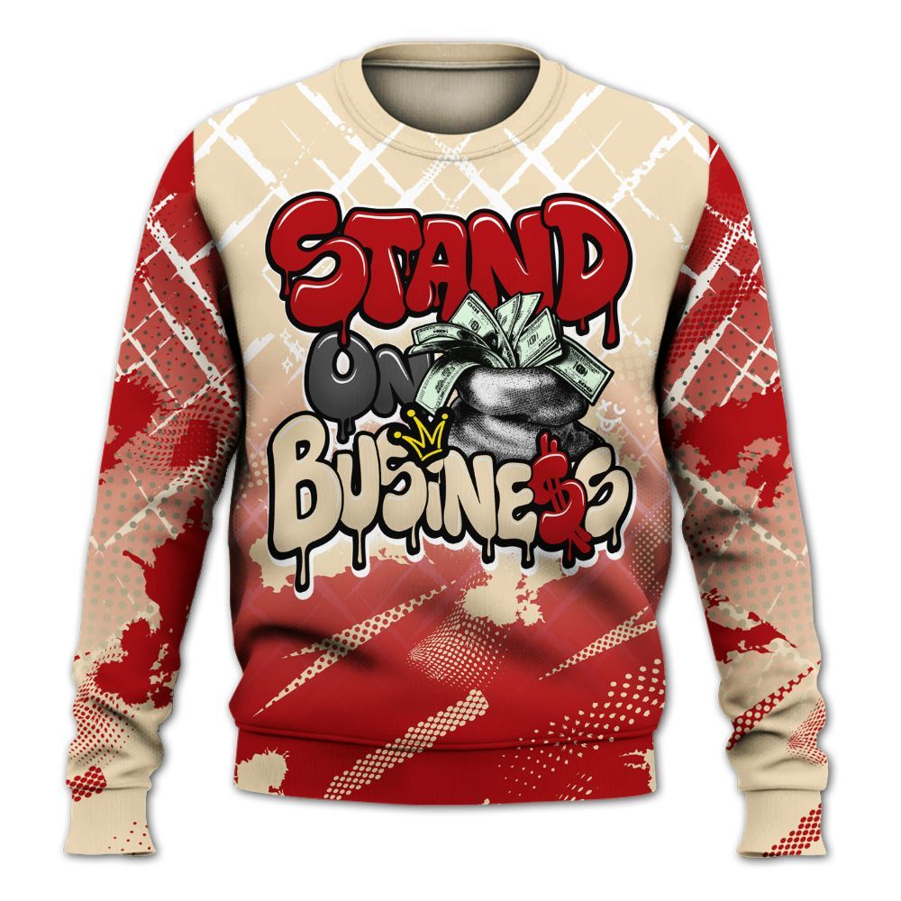 Sweatshirt To Match Dunk Low Strawberry Waffle - Halftone Stand Business Dripping All Over Print