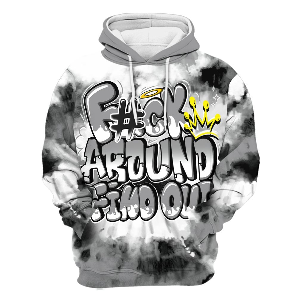 Hoodie To Match Retro Stealth 12s - Tie Dye FK Around Find Out All Over Print