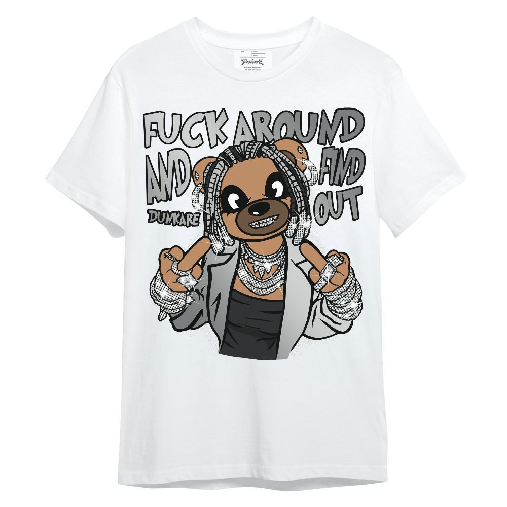 Shirt To Match Metallic Silver 14s - F#ck Around Bear Bear Unisex Shirt