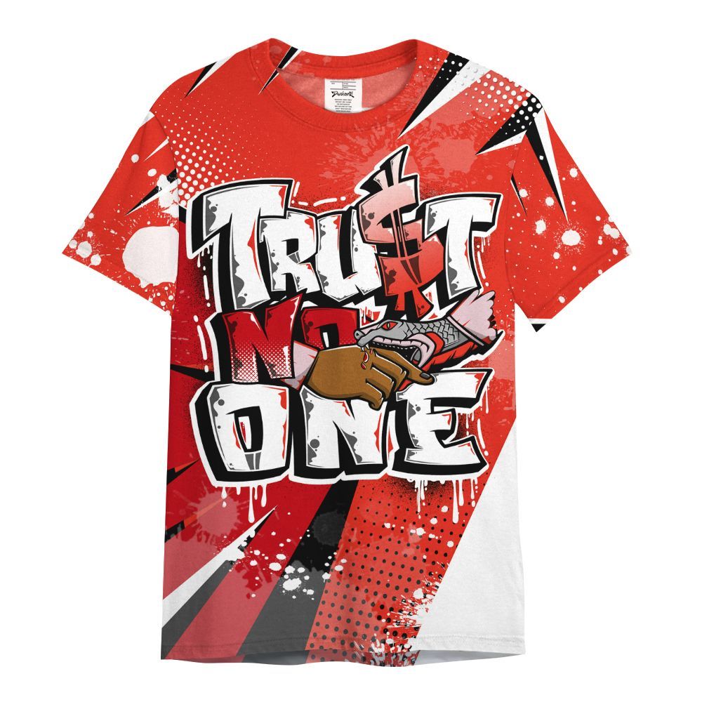 Shirt To Match Air Force 1 Low GS Valentine's Day - Poly Trust No One Dripping All Over Print