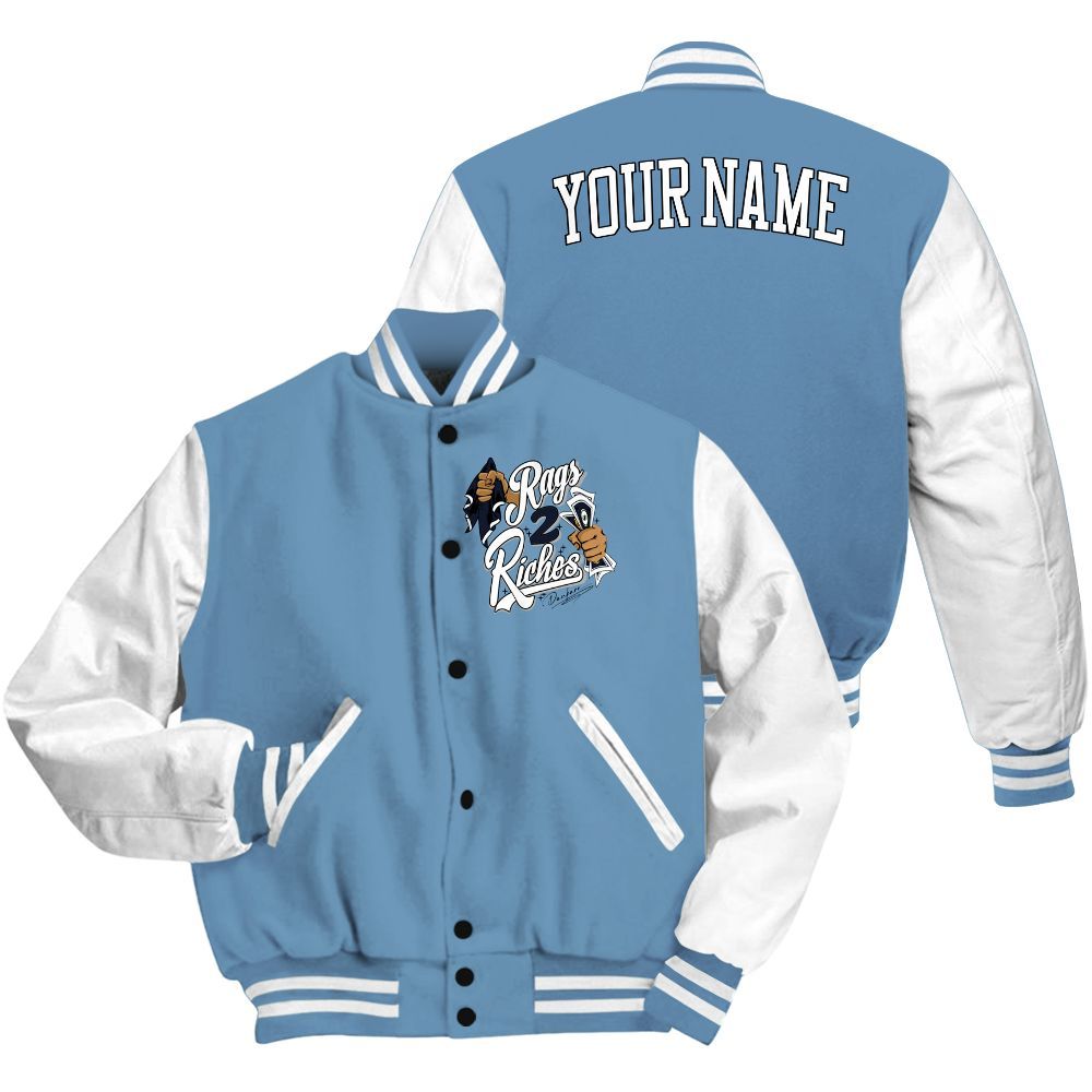Varsity Jacket To Match High OG First In Flight 1s - Custom Name Rag 2 Riches All Over Print