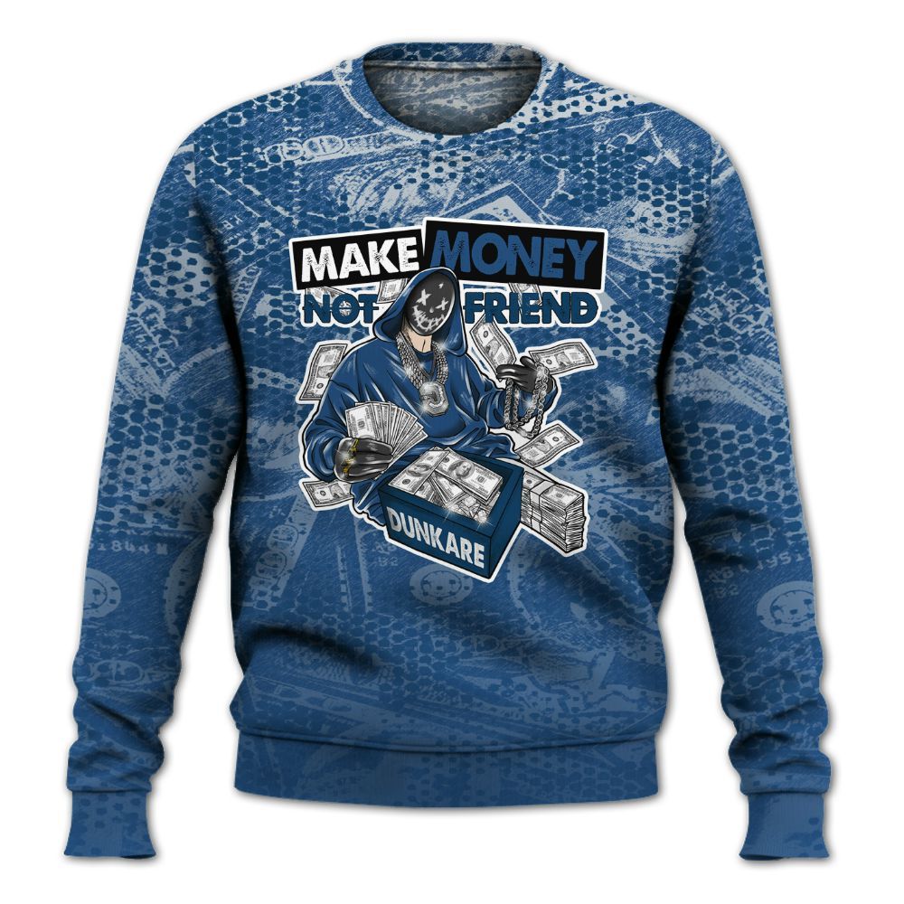 Sweatshirt To Match High OG Midnight Navy 1s - Make Moneys Unique All Over Print